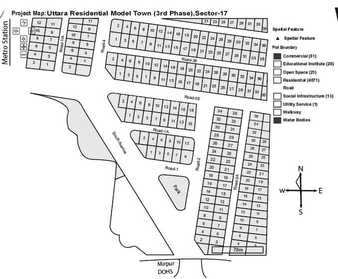 Uttara Sector 17 Location Map