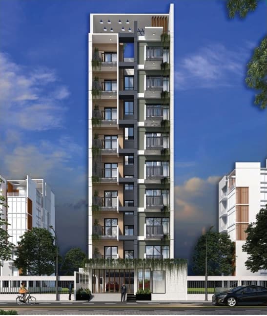 South View — Front Architectural Visualization (Uttara Sector 17)